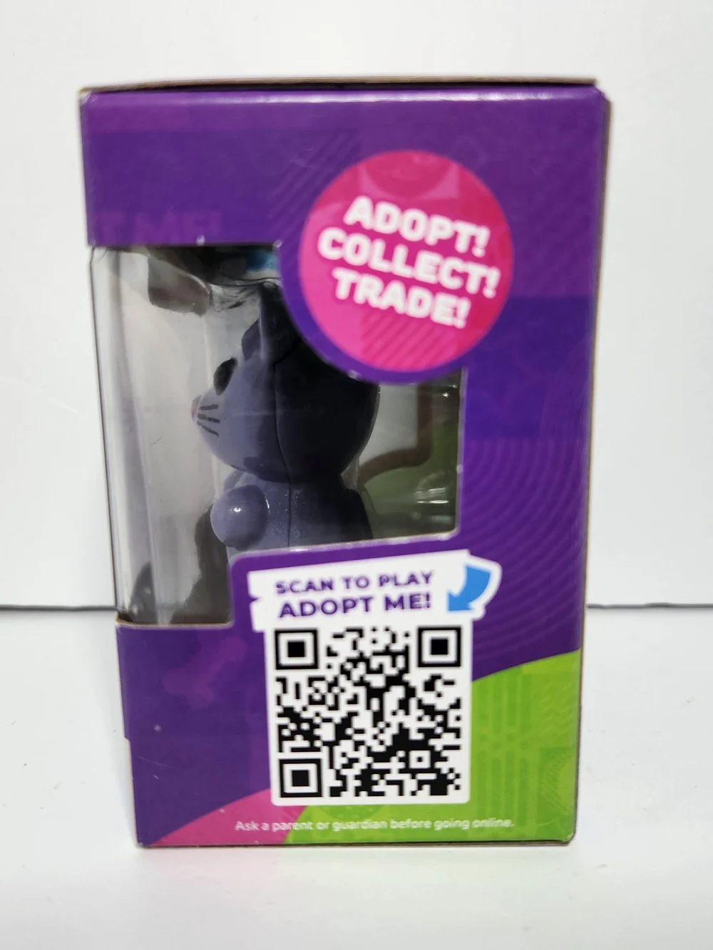 Jazwares Adopt Me! Purple Cat Figurine Collectible Metal Die-Cast Toy With Code